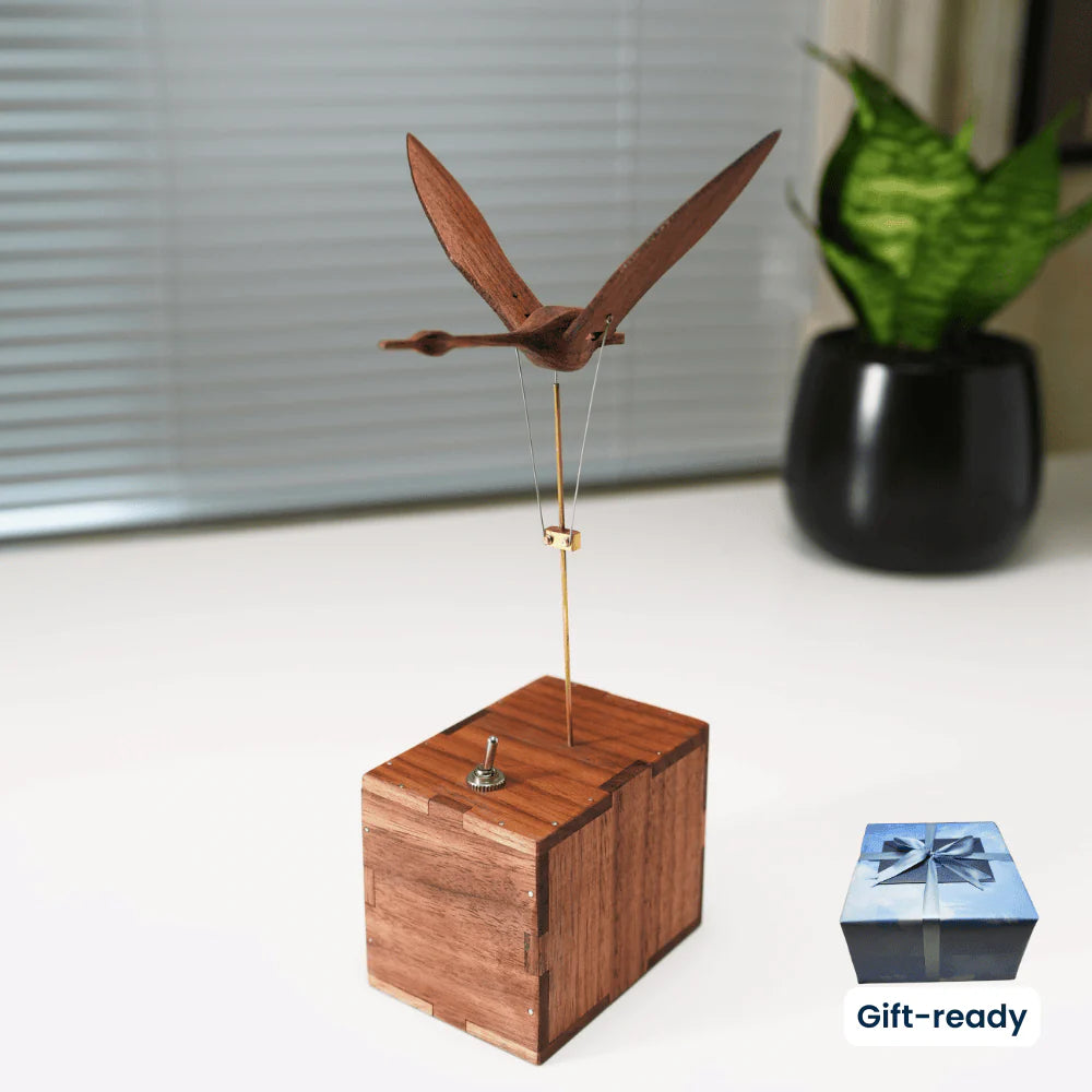 MarinerPoet™ Handmade Walnut Swan Automaton