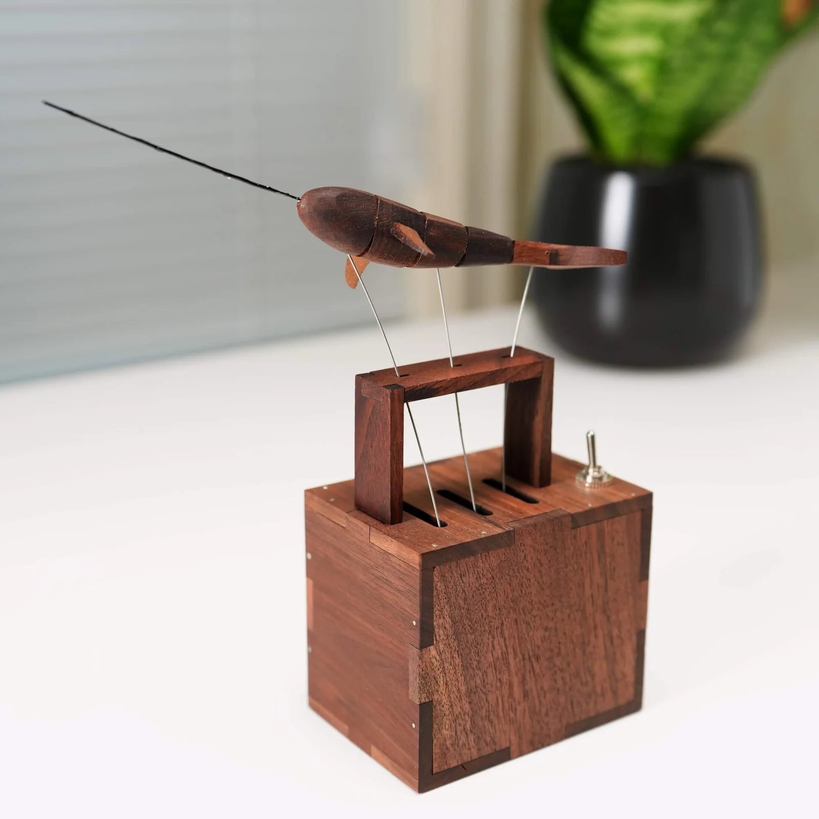 MarinerPoet™ Handmade Walnut Whale Automaton
