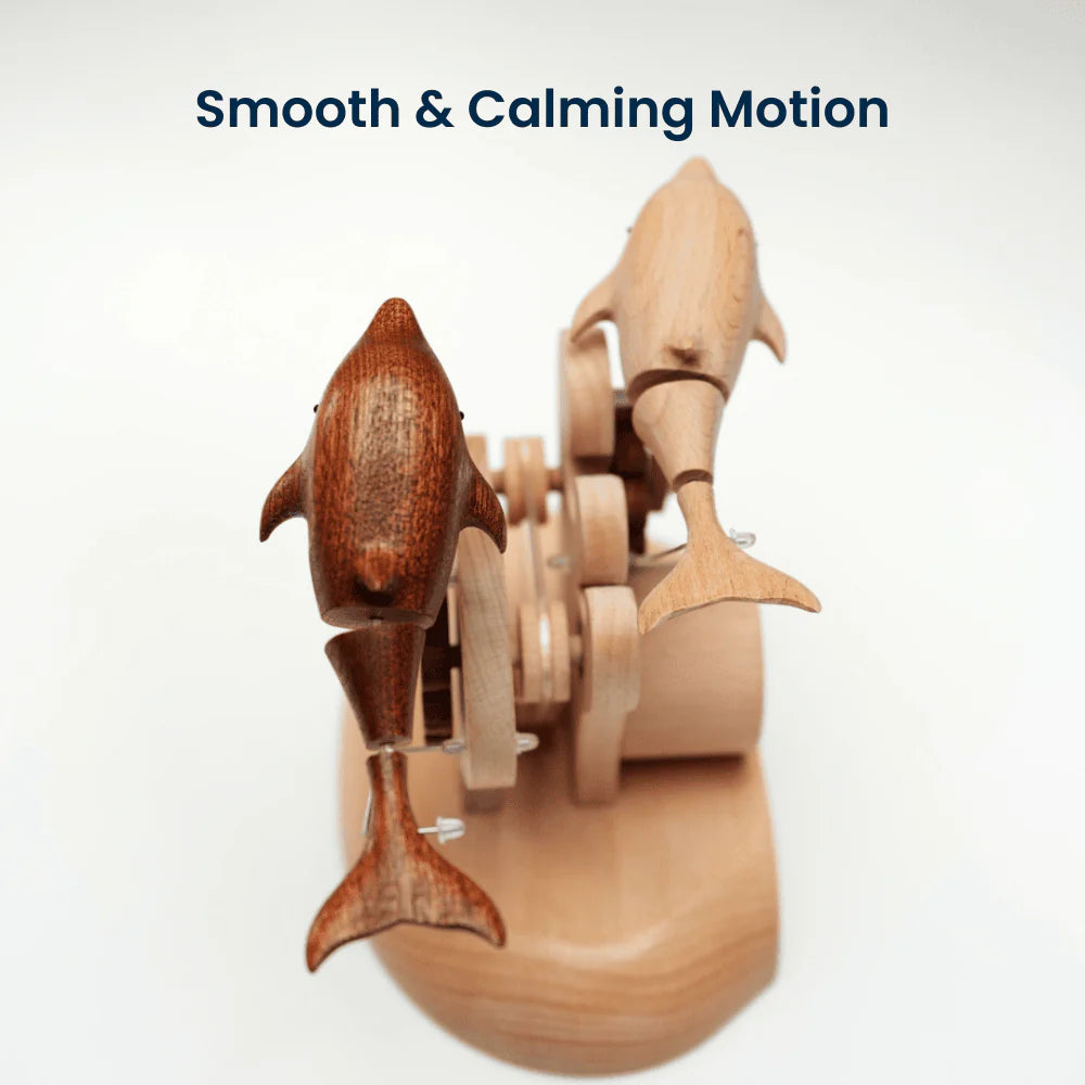 MarinerPoet™ Handmade Wooden Dolphin Automaton