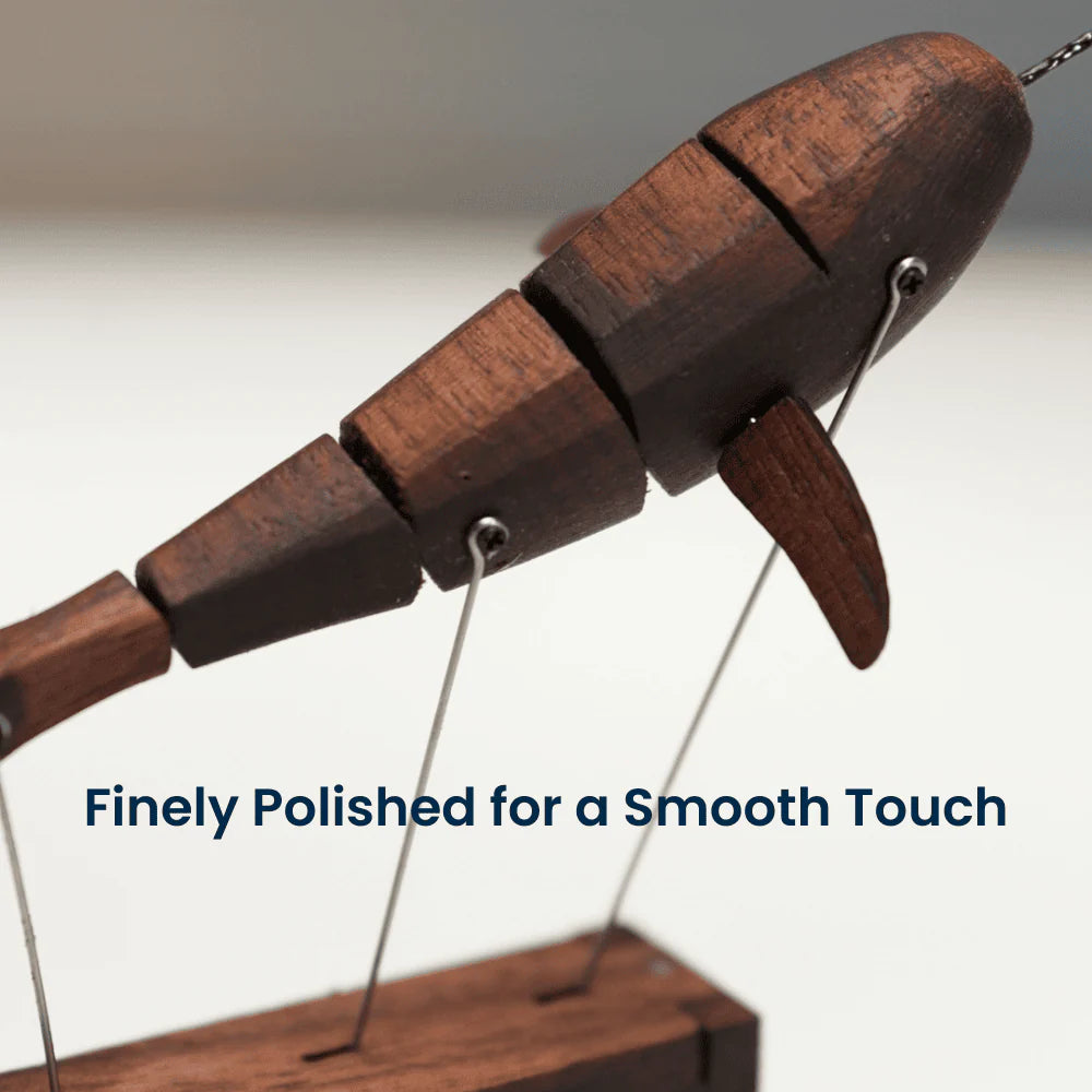 MarinerPoet™ Handmade Walnut Whale Automaton