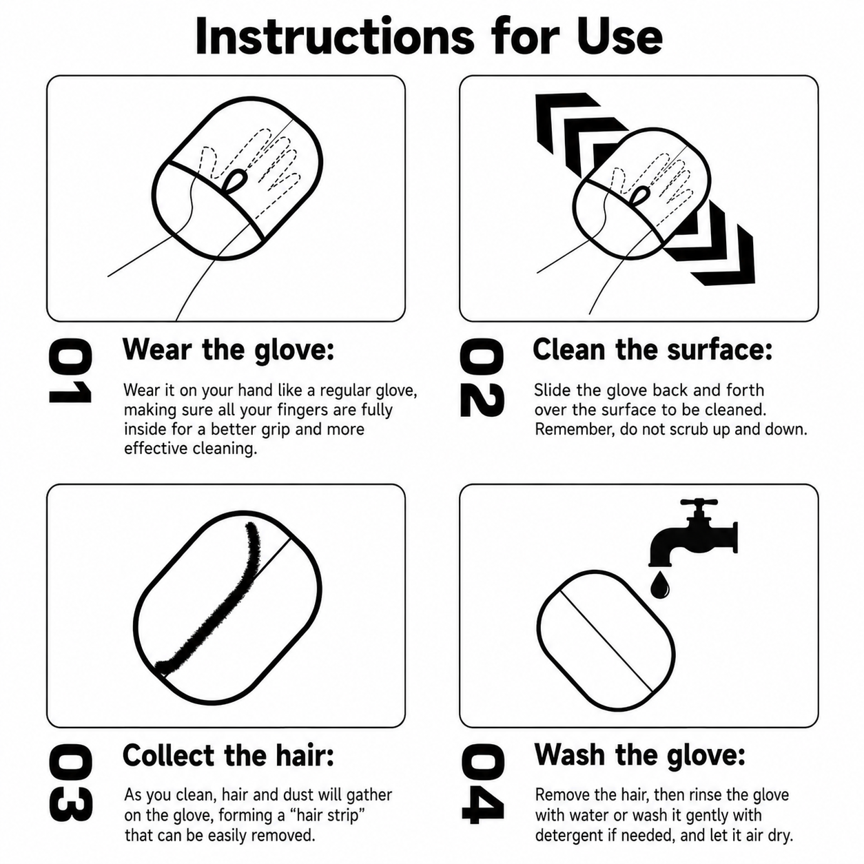 Pet Hair Cleaning And Collection Gloves Pet