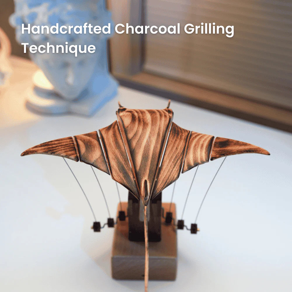 MarinerPoet™ Handmade Wooden Manta Ray Automaton