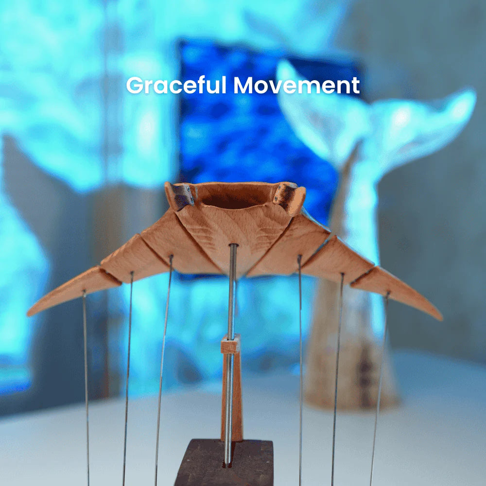 MarinerPoet™ Handmade Wooden Manta Ray Automaton